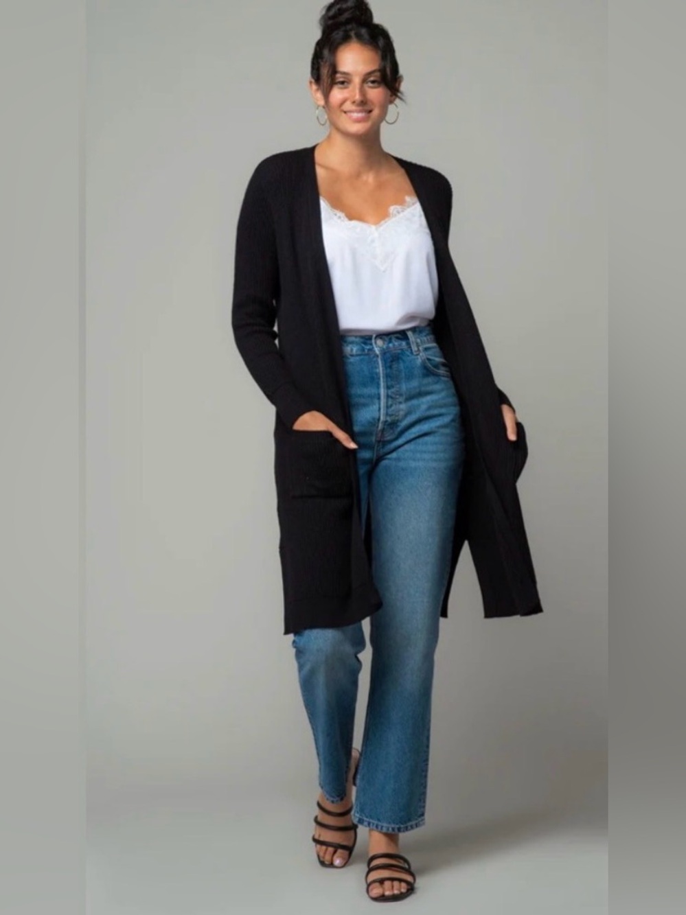 Target Women's Charcoal Open front Cardigan 14W